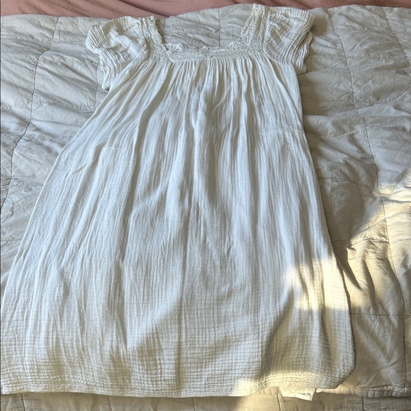 Sezane White Lace-Trimmed Dress - Picture 2 of 8